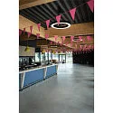 SLV LED Pendelleuchte MEDO® RING 90 DALI, 42W 3000/4000K (CCT Switch) 5000/5300lm 110°, CRi >90, DALI dimmbar, schwarz