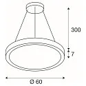 SLV LED Pendelleuchte MEDO® RING 90 DALI, 42W 3000/4000K (CCT Switch) 5000/5300lm 110°, CRi >90, DALI dimmbar, schwarz