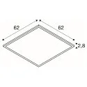 SLV ceiling luminaire PANEL C 625 ON-OFF CCT Switch, UGR < 19, switchable IP54 / IP20, 34W 4550lm 3000 / 4000K CRI 80-89