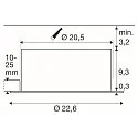 SLV LED Einbauleuchte DOWNLIGHT C 200 DALI, IP54 IK02, Ø 22.6cm, CRi >90, UGR<22, dimmbar, starr, 24W 3000K 55°