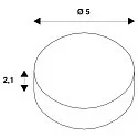 SLV LED driver 700MA round, current constant, switchable