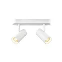 SLV LED Wand- und Deckenleuchte NOBLO® DOUBLE PHASE DTW, IP20, 15W 2000-3000K 940lm 36°, Dim-to-Warm, weiß
