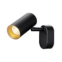SLV LED Wand- und Deckenleuchte NOBLO® SINGLE PHASE DTW, IP20, 8W 2000-3000K 450lm 36°, CRi >90, Dim-to-Warm, schwarz