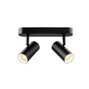 SLV LED Wand- und Deckenleuchte NOBLO® DOUBLE PHASE DTW, IP20, 15W 2000-3000K 940lm 36°, Dim-to-Warm, schwarz