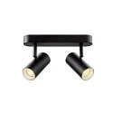 SLV LED Wand- und Deckenleuchte NOBLO® DOUBLE PHASE DTW, IP20, 15W 2000-3000K 940lm 36°, Dim-to-Warm, schwarz