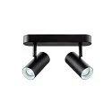 SLV LED Wand- und Deckenleuchte NOBLO® DOUBLE PHASE DTW, IP20, 15W 2000-3000K 940lm 36°, Dim-to-Warm, schwarz