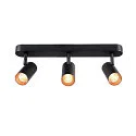 SLV LED Wand- und Deckenleuchte NOBLO® TRIPLE PHASE DTW, IP20, 22W 2000-3000K 1360lm 36°, Dim-to-Warm, schwarz