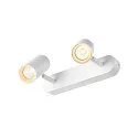 SLV LED Wand- und Deckenstrahler NOBLO® DOUBLE PHASE, IP20, 2-flammig, kardanisch, CRi>90, dimmbar, 12W 3000K 1460lm 32°, weiß