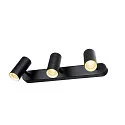 SLV LED Wand- und Deckenstrahler NOBLO® TRIPLE PHASE, IP20, 3-flammig, kardanisch, CRi>90, dimmbar, 19W 3000K 2360lm 32°, schwarz