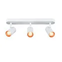 SLV LED Wand- und Deckenstrahler NOBLO® TRIPLE PHASE, IP20, 3-flammig, kardanisch, CRi>90, dimmbar, 19W 2700K 2350lm 32°, weiß