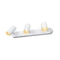 SLV LED Wand- und Deckenstrahler NOBLO® TRIPLE PHASE, IP20, 3-flammig, kardanisch, CRi>90, dimmbar, 19W 2700K 2350lm 32°, weiß