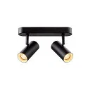 LED Wand- und Deckenstrahler NOBLO® DOUBLE PHASE, IP20, 2-flammig, kardanisch, CRi>90, dimmbar, 12W 2700K 1450lm 32°, schwarz
