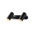 SLV LED Wand- und Deckenstrahler NOBLO® DOUBLE PHASE, IP20, 2-flammig, kardanisch, CRi>90, dimmbar, 12W 2700K 1450lm 32°, schwarz