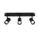 SLV LED Wand- und Deckenstrahler NOBLO® TRIPLE PHASE, IP20, 3-flammig, kardanisch, CRi>90, dimmbar, 19W 2700K 2350lm 32°, schwarz