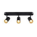 SLV LED Wand- und Deckenstrahler NOBLO® TRIPLE PHASE, IP20, 3-flammig, kardanisch, CRi>90, dimmbar, 19W 2700K 2350lm 32°, schwarz