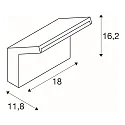 SLV LED Outdoor Wandleuchte ORDI II, eckig, 10W, 2200/3000K, 700/850lm, IK07, IP65, dimmbar, schwarz