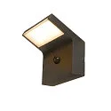 outdoor wall luminaire ORDI II square, with sensor IP54, black, lacquered 
