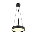 SLV LED Deckenleuchte DECONA 30 CL, PHASE, rund, 17W, 3000/4000K, 1650/1710lm, UGR<25, IK06, IP44, dimmbar, schwarz