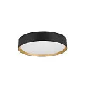 SLV LED Deckenleuchte DECONA 30 CL, PHASE, rund, 17W, 3000/4000K, 1680/1760lm, UGR<25, IK06, IP44, dimmbar, schwarz/gold