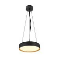 SLV LED Deckenleuchte DECONA 30 CL, PHASE, rund, 17W, 3000/4000K, 1680/1760lm, UGR<25, IK06, IP44, dimmbar, schwarz/gold