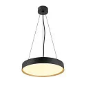 SLV LED Deckenleuchte DECONA 42 CL, PHASE, rund, 23W, 3000/4000K, 2550/2680lm, UGR<25, IK06, IP44, dimmbar, schwarz/gold