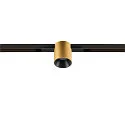 SLV LED Spot FIXT-IT!, 48V, DALI, rund, für Einbauschiene, 36°, 8W, 2000-3000K, 480lm, UGR<19, IP20, dimmbar, gold/schwarz