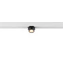 SLV LED Spot FIXT-IT!, 48V, DALI, rund, für Aufbauschiene, 36°, 7W, 2700K, 800lm, UGR<19, IP20, dimmbar, weiß/schwarz
