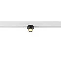 SLV LED Spot FIXT-IT!, 48V, DALI, rund, für Aufbauschiene, 36°, 7W, 3000K, 850lm, UGR<19, IP20, dimmbar, weiß/schwarz