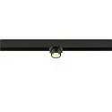 SLV LED Spot FIXT-IT!, 48V, DALI, rund, für Aufbauschiene, 36°, 7W, 3000K, 850lm, UGR<19, IP20, dimmbar, schwarz/schwarz