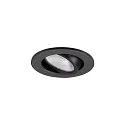 SLV LED Deckeneinbauleuchte NEW TRIA® 45, rund, 24°, 4W, 2700K, 360lm, UGR<22, IK02, IP20, schwarz