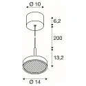LED Pendelleuchte GRIP! FLAT, 16W, 2700/3000K, 400lm, IP20, dimmbar, schwarz/gold