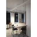 SLV pendant luminaire GRIP! FLAT IP20, black, white dimmable
