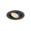 LED Deckeneinbauleuchte NEW TRIA® 68 AIRTIGHT, rund, 7,5W, 3000K, IP23, IK02, dimmbar, schwarz