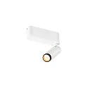 SLV LED Deckenaufbauleuchte GRIP! S SINGLE, 29°, 11W, IP20, dimmbar, 2700K, 600lm, weiß/schwarz