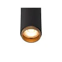 SLV LED Deckenaufbauleuchte GRIP! S SINGLE, 29°, 11W, IP20, dimmbar, 2700K, 600lm, schwarz/gold
