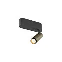 SLV LED Deckenaufbauleuchte GRIP! S SINGLE, 29°, 11W, IP20, dimmbar, 2700K, 600lm, bronze/schwarz