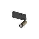 SLV LED Deckenaufbauleuchte GRIP! S SINGLE, 29°, 11W, IP20, dimmbar, 3000K, 650lm, bronze/schwarz