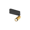 SLV LED Deckenaufbauleuchte GRIP! S SINGLE, 29°, 11W, IP20, dimmbar, 2700K, 600lm, gold/schwarz
