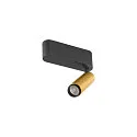 SLV LED Deckenaufbauleuchte GRIP! S SINGLE, 29°, 11W, IP20, dimmbar, 3000K, 650lm, gold/schwarz