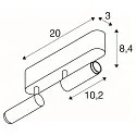 SLV ceiling luminaire GRIP!S DOUBLE suitable for VDU workstation IP20, black, white, lacquered dimmable
