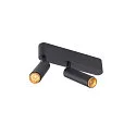 LED Deckenaufbauleuchte GRIP! S DOUBLE, 29°, 21W, IP20, dimmbar, 2700K, 1200lm, schwarz/gold
