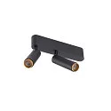 SLV LED Deckenaufbauleuchte GRIP! S DOUBLE, 29°, 21W, IP20, dimmbar, 3000K, 1300lm, schwarz/gold