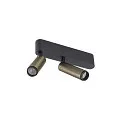 SLV LED Deckenaufbauleuchte GRIP! S DOUBLE, 29°, 21W, IP20, dimmbar, 2700K, 1200lm, bronze/schwarz