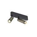 SLV LED Deckenaufbauleuchte GRIP! S DOUBLE, 29°, 21W, IP20, dimmbar, 2700K, 1200lm, bronze/schwarz