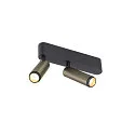 SLV LED Deckenaufbauleuchte GRIP! S DOUBLE, 29°, 21W, IP20, dimmbar, 3000K, 1300lm, bronze/schwarz