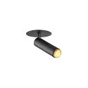 SLV LED Deckeneinbaustrahler GRIP! S, zylindrisch, 29°, 10W, IP20, dimmbar, 3000K, 620lm, schwarz/gold