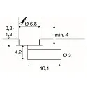 SLV LED Deckeneinbaustrahler GRIP! S, zylindrisch, 29°, 10W, IP20, dimmbar, 3000K, 620lm, schwarz/gold