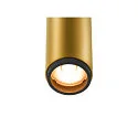 SLV LED Deckeneinbaustrahler GRIP! S, zylindrisch, 29°, 10W, IP20, dimmbar, 2700K, 590lm, gold/schwarz