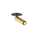 SLV LED Deckeneinbaustrahler GRIP! S, zylindrisch, 29°, 10W, IP20, dimmbar, 2700K, 590lm, gold/schwarz