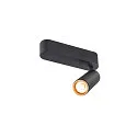 SLV LED Deckenaufbauleuchte GRIP! M SINGLE, 42°, 14W, IP20, dimmbar, 2700K, 1450lm, schwarz/gold